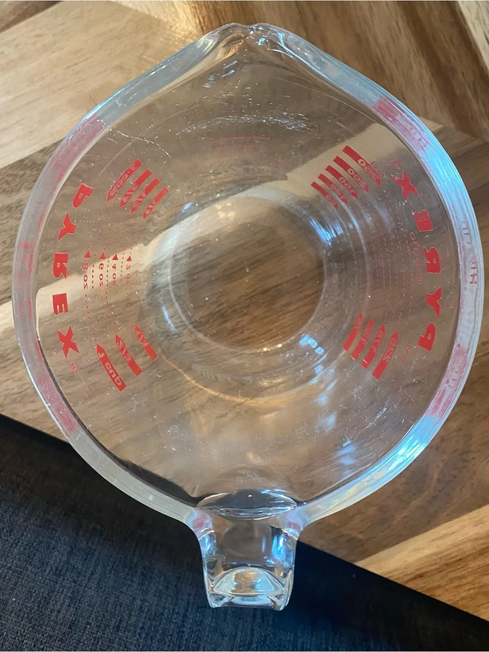 Pyrex cup clear
